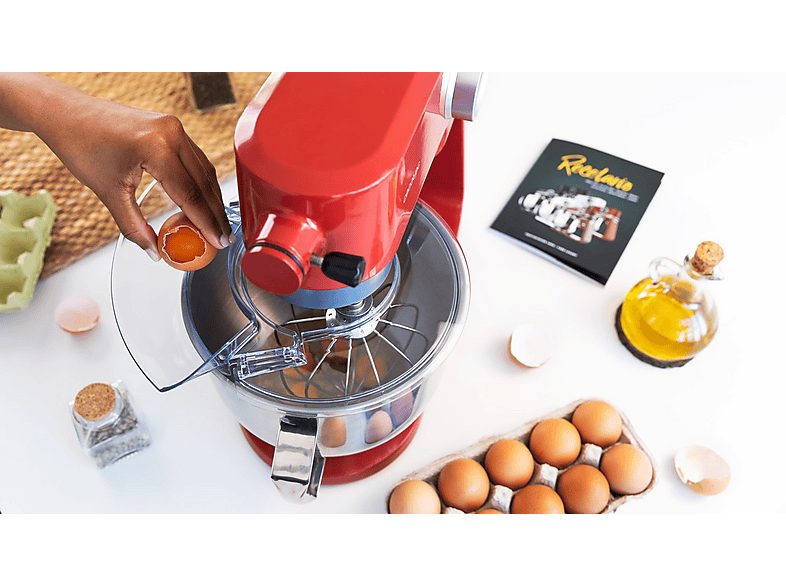 Robot amasador - Cecotec Twist&Fusion 4000 Luxury Red, 800 W, 8 Velocidades, Rojo — foto 4