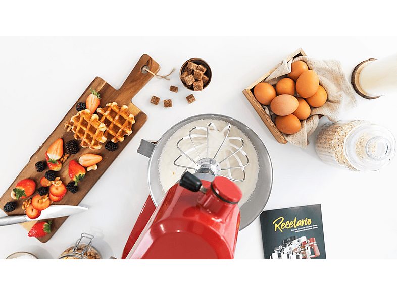 Robot amasador - Cecotec Twist&Fusion 4000 Luxury Red, 800 W, 8 Velocidades, Rojo — foto 7