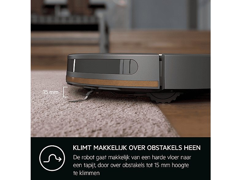 Robot aspirador - AEG AR61UW1DG, 14,4 V, Depósito 0,2 l, Autonomía 90 min, Gris Oscuro — foto 2