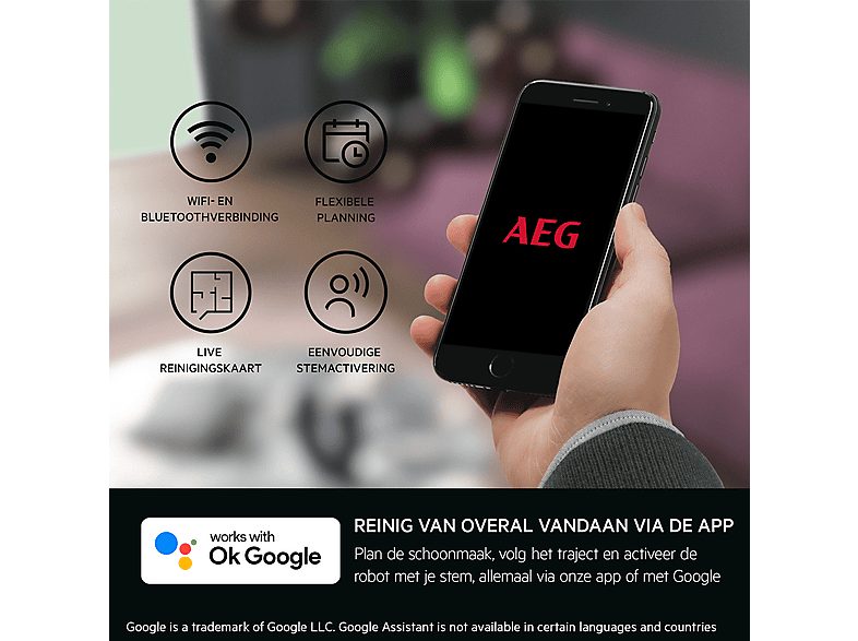 Robot aspirador - AEG AR61UW1DG, 14,4 V, Depósito 0,2 l, Autonomía 90 min, Gris Oscuro — foto 7