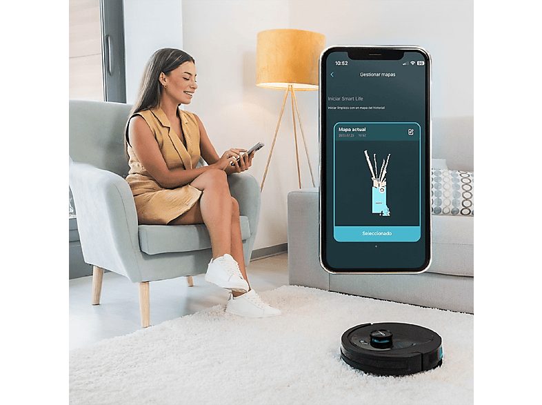Robot aspirador - CECOTEC Conga 8490 Ultimate Ultra Power, 14,4 V, Potencia de succión 7000 kPa, Depósito 500 ml, Autonomía 120 min, Multicolor — foto 5