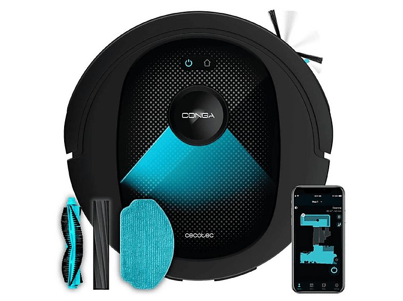 Robot aspirador - CECOTEC Conga 8490 Ultimate Ultra Power, 14,4 V, Potencia de succión 7000 kPa, Depósito 500 ml, Autonomía 120 min, Multicolor — foto 9