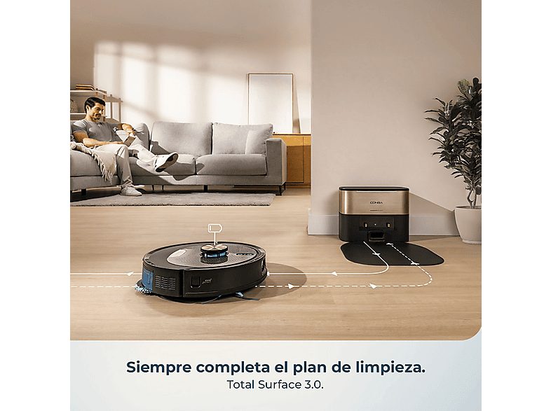 Robot aspirador - Cecotec Conga Y100 Spin AI, 20000 Pa, 220 m², Navegación láser, Autovaciado, Especial mascotas, Negro — foto 10