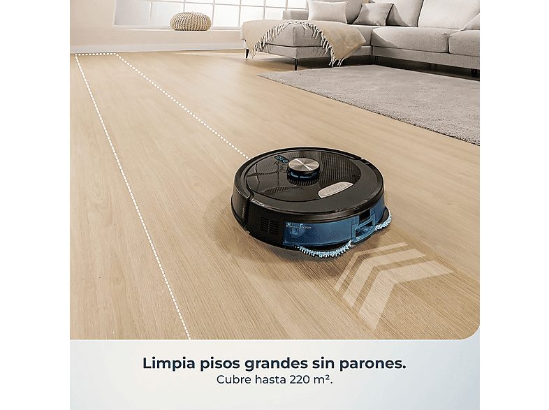 Robot aspirador - Cecotec Conga Y100 Spin AI, 20000 Pa, 220 m², Navegación láser, Autovaciado, Especial mascotas, Negro — foto 7
