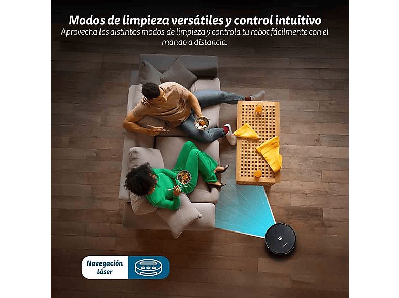 Robot Aspirador - GRUNKEL I-DANCERTURBOBRUSH, 45 W, Potencia de succión 5 kPa, Depósito 250 ml, Autonomía 150 Min., Black — foto 2