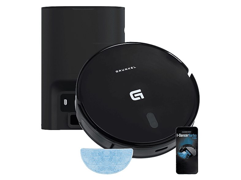 GRUNKEL Robot Aspirador - GRUNKEL I-DANCERTURBOBRUSHDUST, 45 W, Depósito 250 ml, Autonomía 120 Min., Black