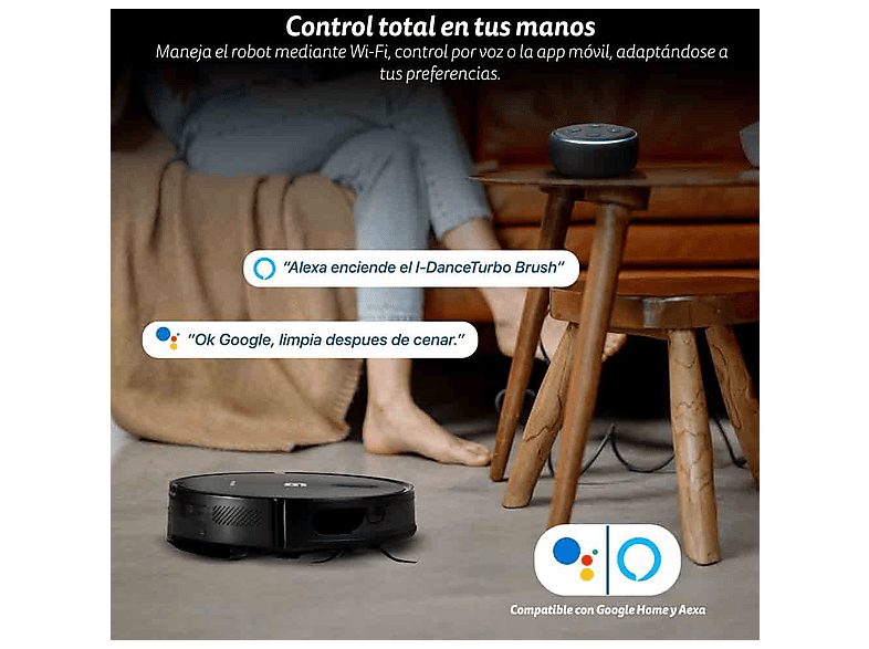 Robot Aspirador - GRUNKEL I-DANCERTURBOBRUSHDUST, 45 W, Depósito 250 ml, Autonomía 120 Min., Black — foto 3