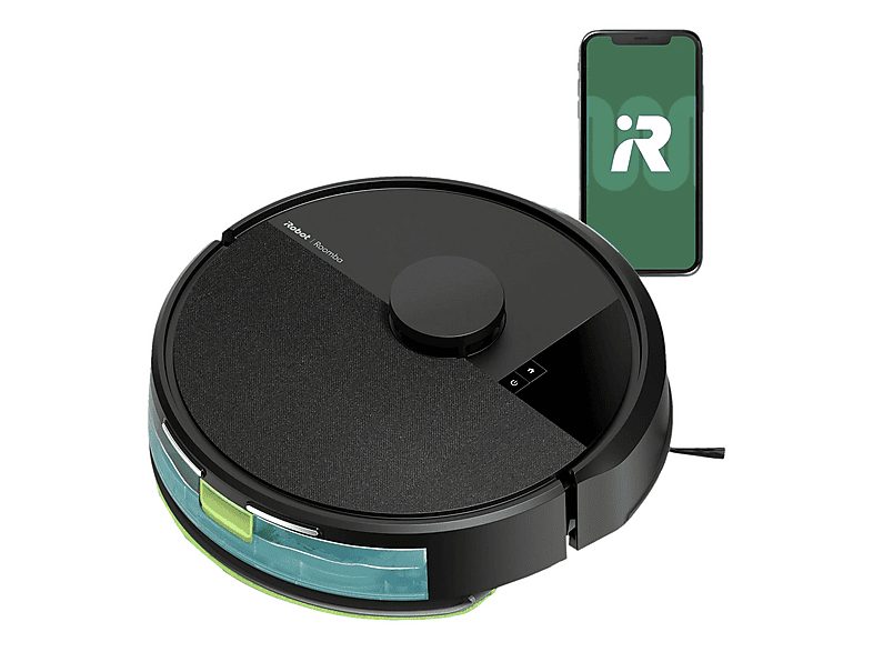 Robot aspirador - IROBOT 105 Combo, 120 W, Potencia de succión 7 kPa, Depósito 400 ml, Autonomía 120 min, Negro