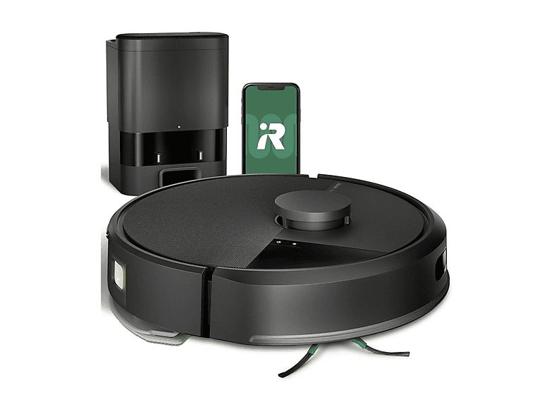 Robot aspirador - IROBOT Roomba 105 Combo Robot + AutoEmpty, 120 W, Potencia de succión 7 kPa, Depósito 0,24 l, Autonomía 120 min, Negro