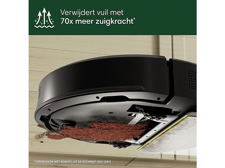 Robot aspirador - IROBOT Roomba 105 Combo Robot + AutoEmpty, 120 W, Potencia de succión 7 kPa, Depósito 0,24 l, Autonomía 120 min, Negro — foto 5