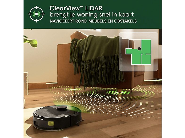 Robot aspirador - IROBOT Roomba 105 Combo Robot + AutoEmpty, 120 W, Potencia de succión 7 kPa, Depósito 0,24 l, Autonomía 120 min, Negro — foto 6