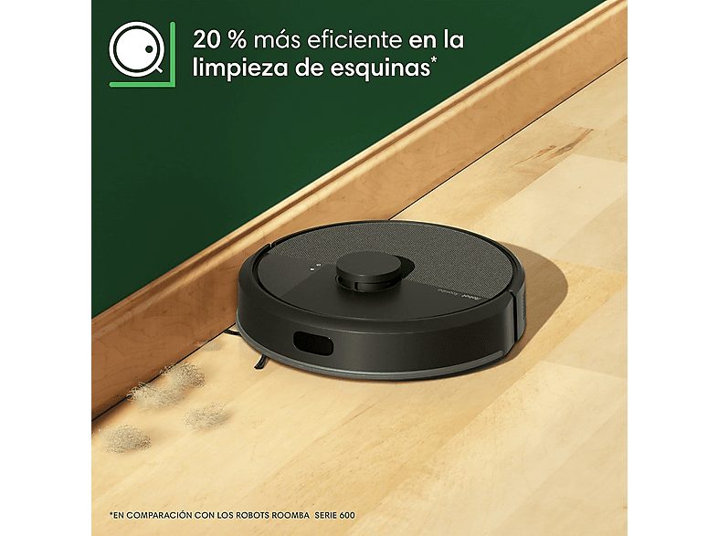 Robot aspirador - IROBOT Roomba 105 Combo Robot + AutoEmpty, 120 W, Potencia de succión 7 kPa, Depósito 0,24 l, Autonomía 120 min, Negro — foto 8