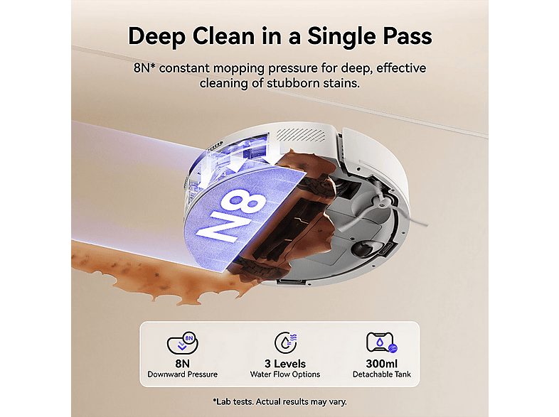 Robot aspirador - NARWAL Freo S, 45 W, Potencia de succión 8 kPa, Depósito 250 ml, Autonomía 210 min, Blanco — foto 5