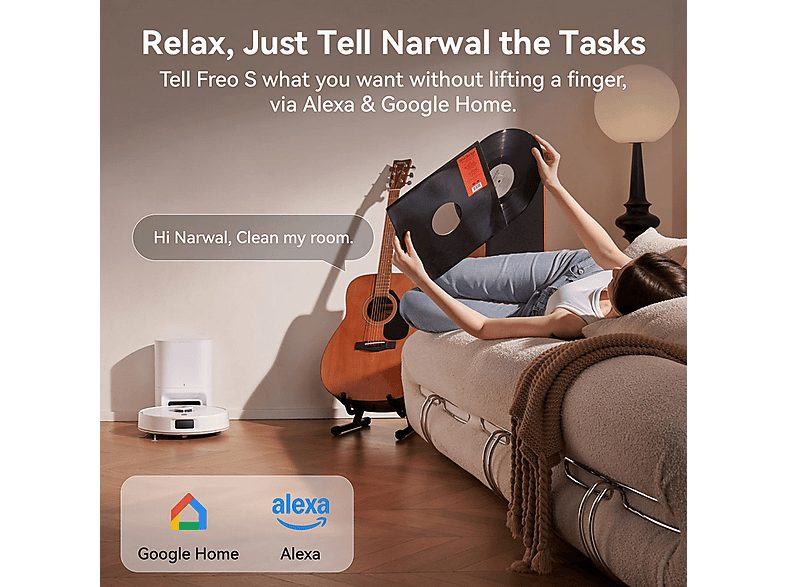 Robot aspirador - NARWAL Freo S, 45 W, Potencia de succión 8 kPa, Depósito 250 ml, Autonomía 210 min, Blanco — foto 8