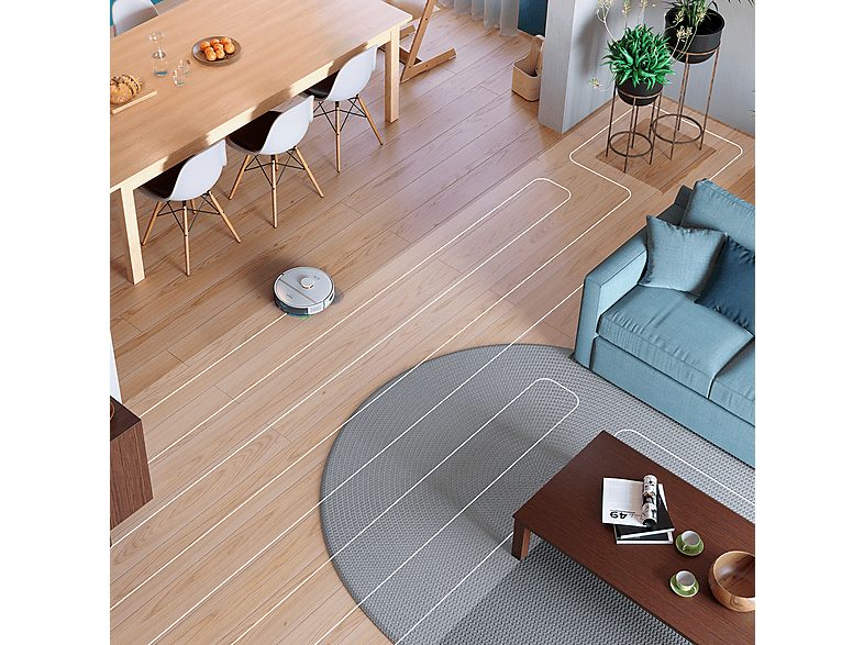 Robot aspirador - PHILIPS 2000 series XU2000/20, 14,4 V, Potencia de succión 2700 kPa, Depósito 0,38 l, Autonomía 130 min, Blanco — foto 4