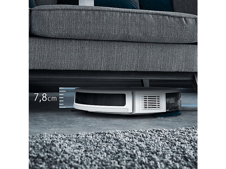 Robot aspirador - ROWENTA X-Plorer  Serie 70+ RR8497, 240 V, Potencia de succión 2,3 kPa, Depósito 0,35 l, Autonomía 120 min, Blanco — foto 4