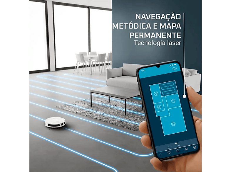 Robot aspirador - ROWENTA X-Plorer  Series 70 RR8477, 1 kW, Potencia de succión 2,3 kPa, Depósito 0,4 l, Autonomía 120 min, Branco — foto 5