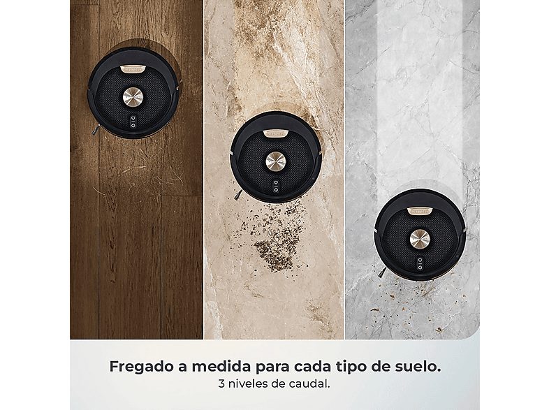 Robot friegasuelos - Cecotec Conga M100 Spin AI, Navegación inteligente IA, Programable, Negro — foto 10