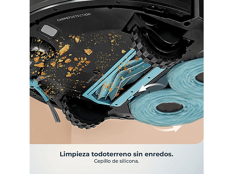 Robot friegasuelos - Cecotec Conga M100 Spin AI, Navegación inteligente IA, Programable, Negro — foto 7