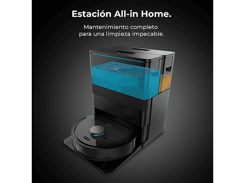 Robot friegasuelos - Cecotec Conga X50, 50 W, 240 min autonomía, Navegación láser, Fregado spin, 15000 Pa, Negro — foto 5