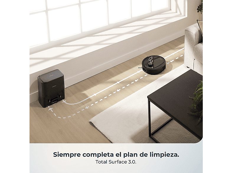 Robot friegasuelos - Cecotec Conga Y80, Navegación inteligente, Programable, 13000 Pa succión, Base de 2,5L, Cepillo para mascotas, Negro — foto 10