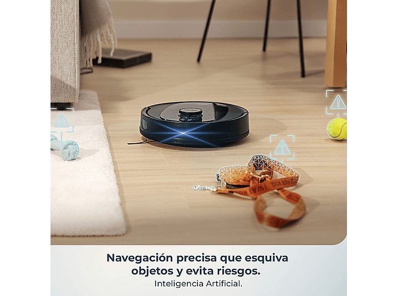 Robot friegasuelos - Cecotec Conga Y80, Navegación inteligente, Programable, 13000 Pa succión, Base de 2,5L, Cepillo para mascotas, Negro — foto 2