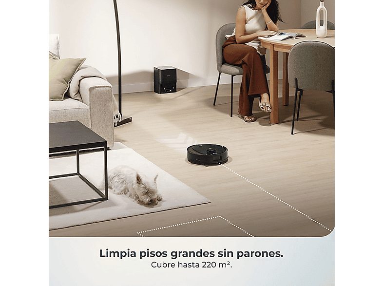 Robot friegasuelos - Cecotec Conga Y80, Navegación inteligente, Programable, 13000 Pa succión, Base de 2,5L, Cepillo para mascotas, Negro — foto 7