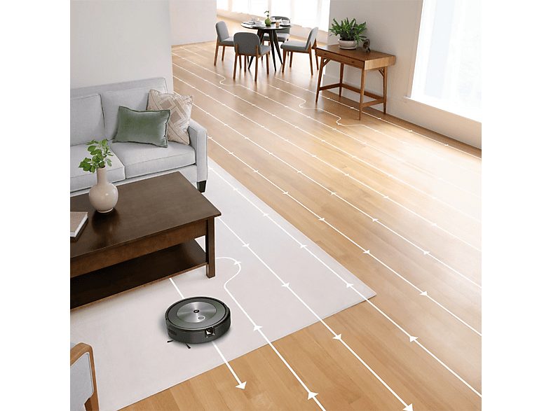 Robot friegasuelos - IROBOT J517840 MPN, 33 W, Potencia de succión 30 W, Depósito 389 ml, Autonomía 72 min, Grafito — foto 7