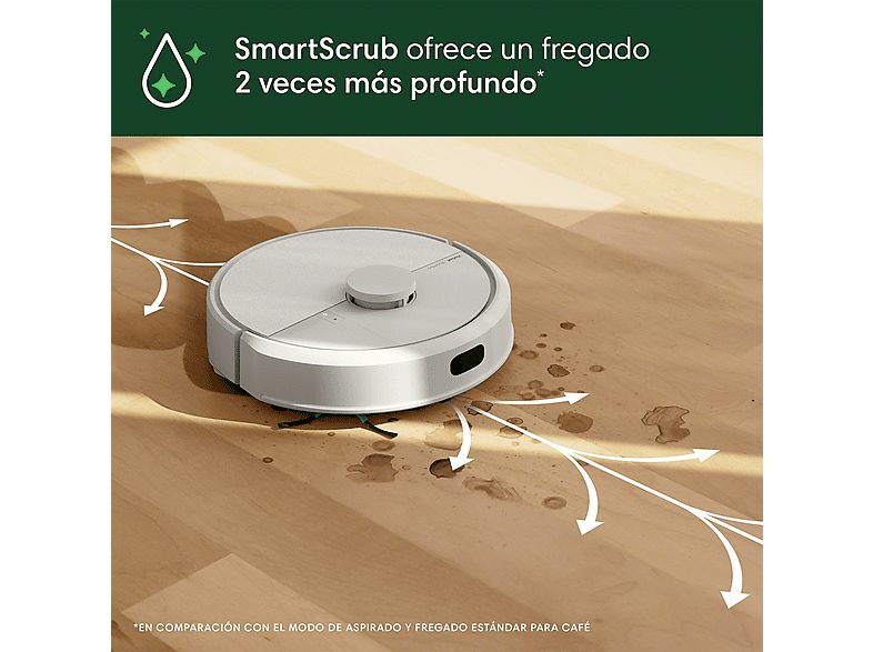 Robot friegasuelos - iRobot Roomba® 105 Combo Y351240, 12.8V, Capacidad de la Base 75 días, Autonomía 2h, Blanco — foto 8
