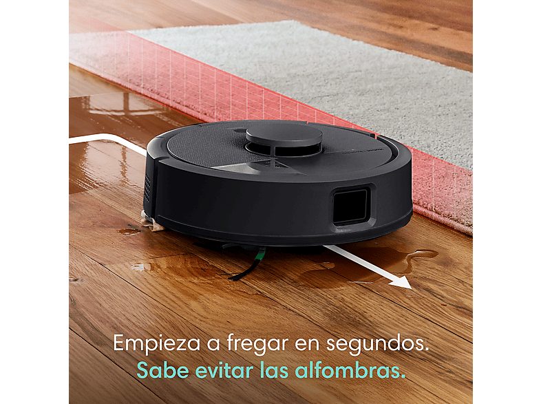 Robot friegasuelos - iRobot Roomba® Mini, 7 kPa Succión, Autonomía 1.5 h, Sistema de Navegación con LiDAR, Base  Autoempty, Negro — foto 7