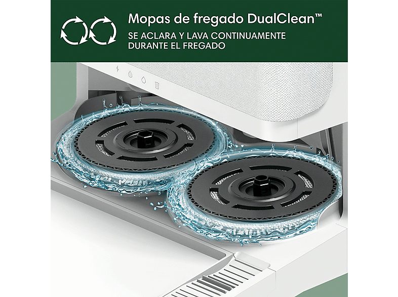 Robot friegasuelos - iRobot Roomba® Plus 405 Combo, 295 ml Depósito Polvo, 3l Depósito Agua Base, 3h Autonomía, Blanco — foto 7