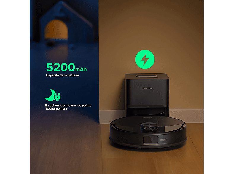 Robot friegasuelos - ROBOROCK Q10 VF+, 45 W, Potencia de succión 10000 kPa, Depósito 0,5 l, Autonomía 150min, Negro — foto 5