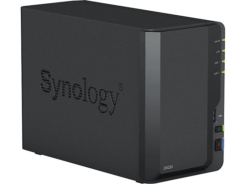 Servidor NAS  - DS223 SYNOLOGY, HDD, SSD Negro — foto 2