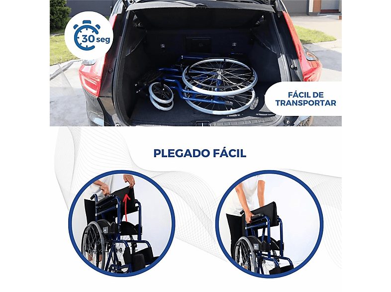 Silla de ruedas - MOBICLINIC Alcazaba, Azul — foto 3