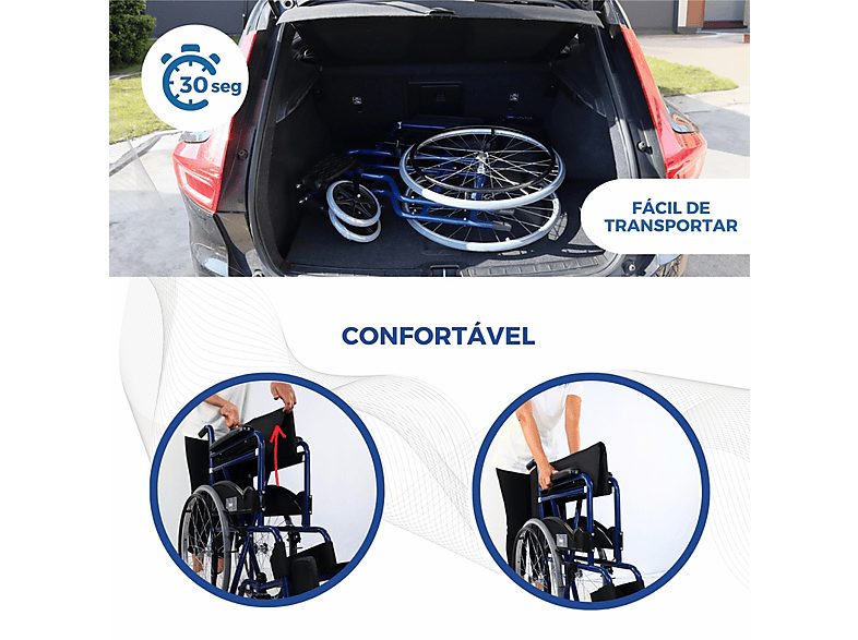 Silla de ruedas - MOBICLINIC Alcazaba, Azul — foto 9