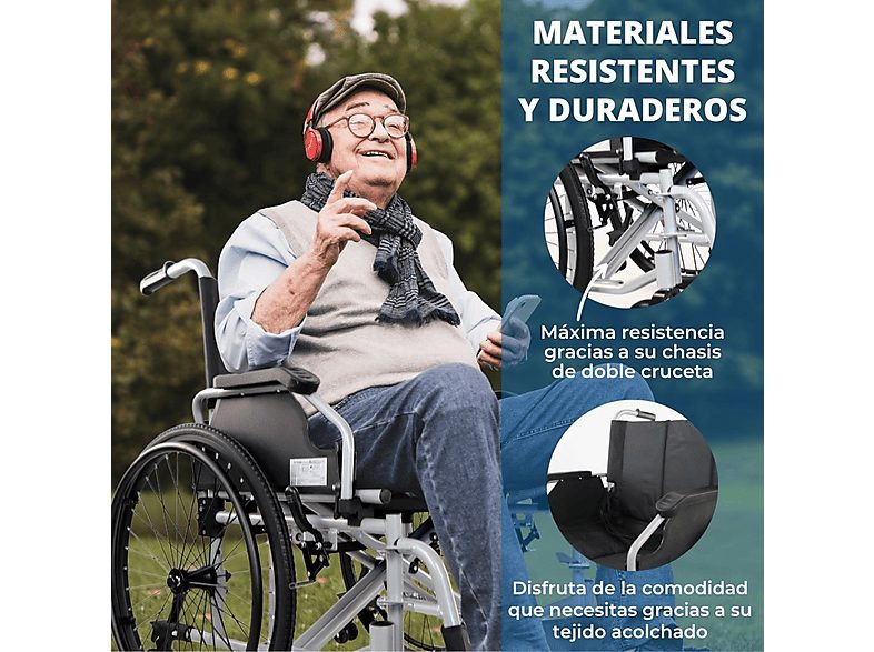 Silla de ruedas - MOBICLINIC Bariatrica, Negro — foto 3