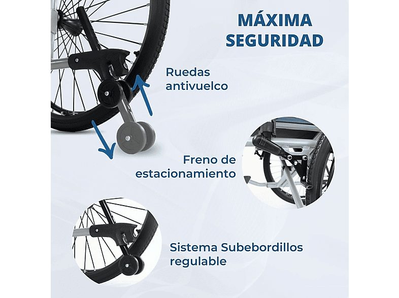 Silla de ruedas - MOBICLINIC Bariatrica, Negro — foto 6