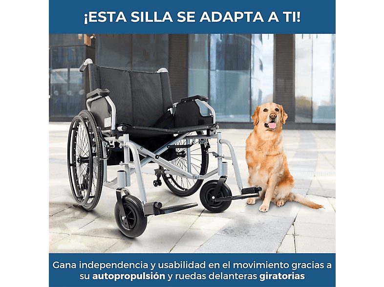 Silla de ruedas - MOBICLINIC Bariatrica, Negro — foto 8