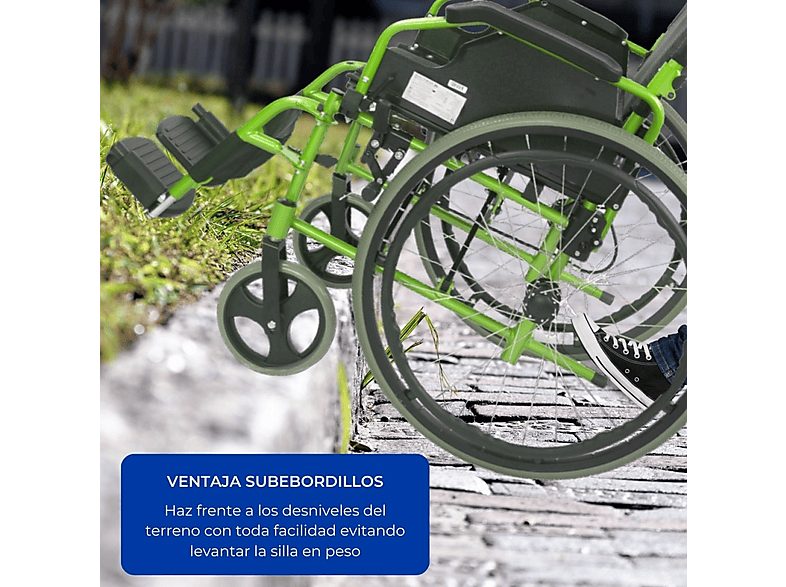 Silla de ruedas - MOBICLINIC Bolonia, Verde — foto 8