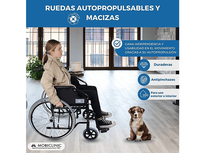 Silla de ruedas - MOBICLINIC Catedral, Negro — foto 5