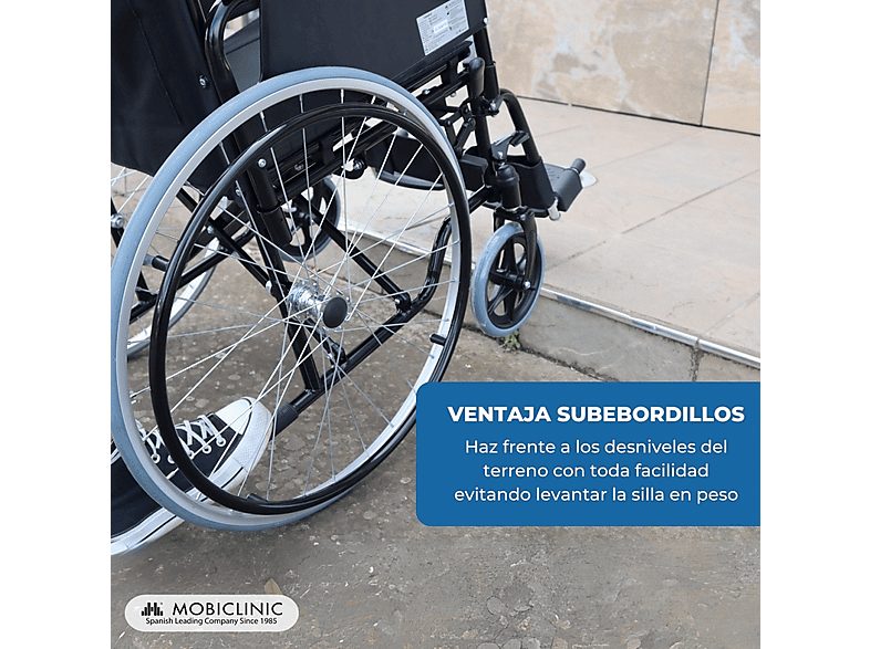 Silla de ruedas - MOBICLINIC Catedral, Negro — foto 6