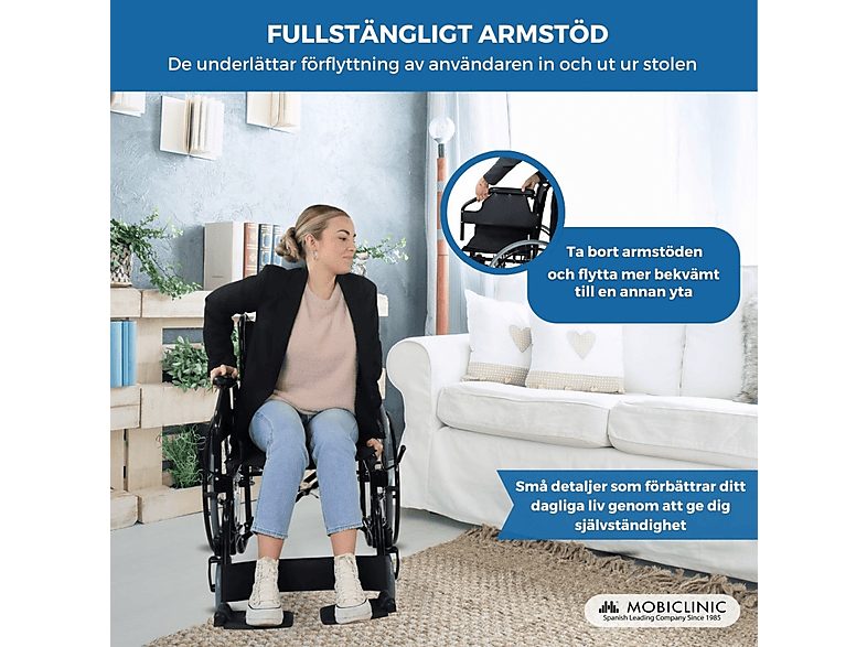 Silla de ruedas - MOBICLINIC Catedral, Negro — foto 7