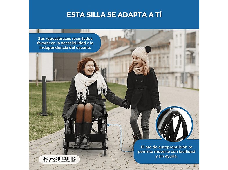 Silla de ruedas - MOBICLINIC Giralda, Gris — foto 5