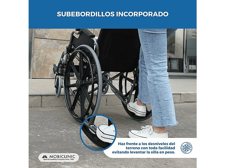Silla de ruedas - MOBICLINIC Giralda, Gris — foto 8