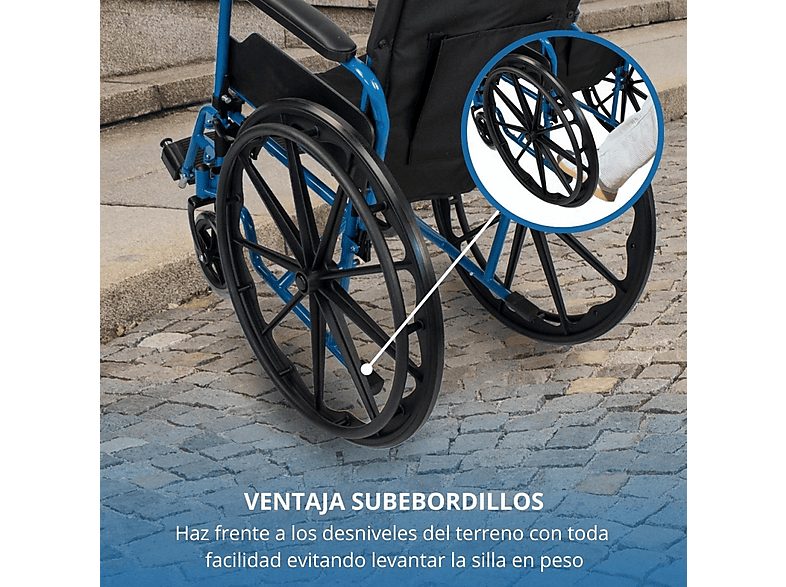 Silla de ruedas - MOBICLINIC Marsella, Azul — foto 5