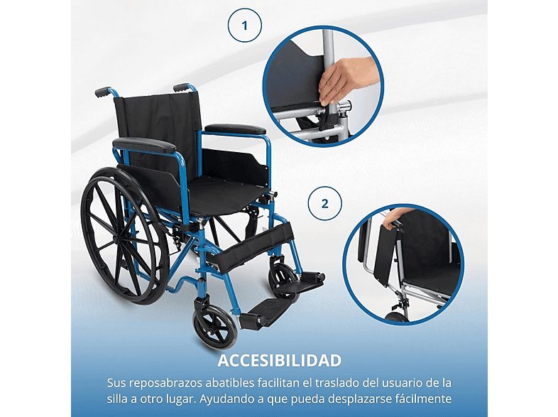 Silla de ruedas - MOBICLINIC Marsella, Azul — foto 6