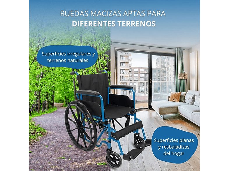 Silla de ruedas - MOBICLINIC Marsella, Azul — foto 8