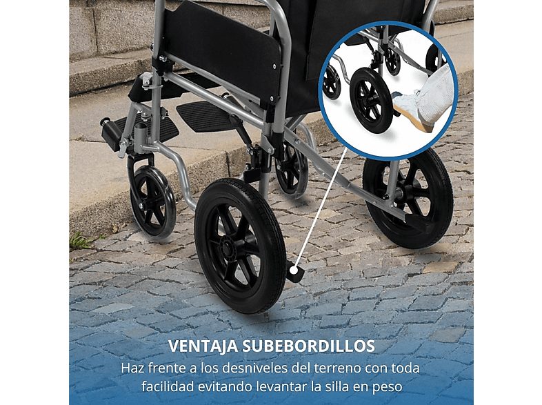 Silla de ruedas - MOBICLINIC Marsella, Gris — foto 5