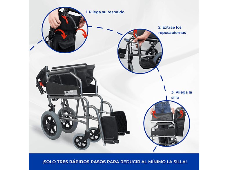 Silla de ruedas - MOBICLINIC Museo, Gris — foto 3