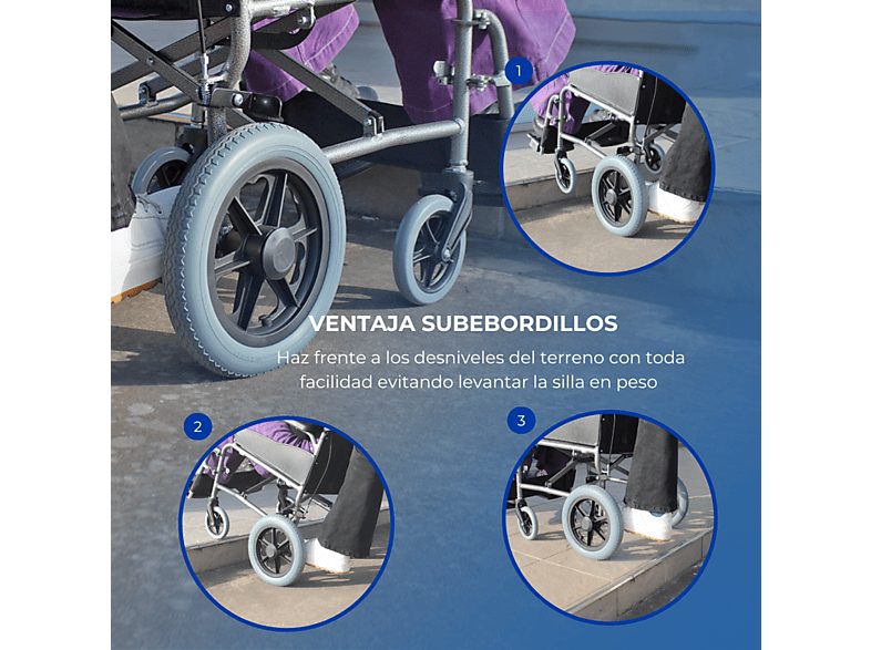 Silla de ruedas - MOBICLINIC Museo, Gris — foto 6